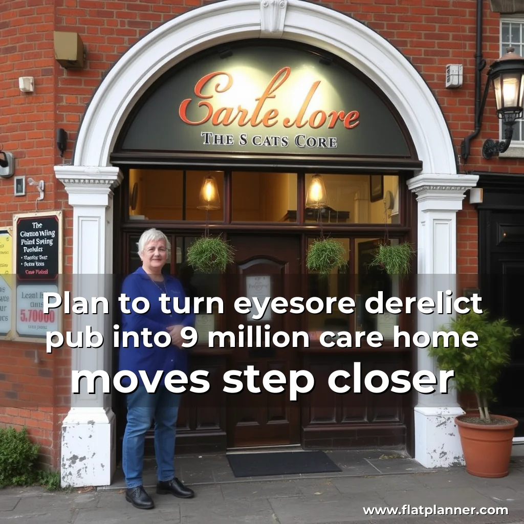 Read more about the article Plan to turn eyesore derelict pub into 9 million care home moves step closer